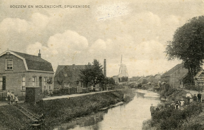 PB8911 De molen Nooitgedacht en het stoomgemaal langs de Vierambachtenboezem, ca. 1915