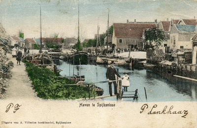 PB8923 De haven van Spijkenisse, ca. 1903