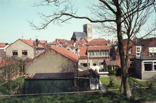 DIA02355 Achterzijde van woningen langs het Maarland Noordzijde; ca. 1984