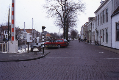 DIA02595 Gezicht op het Maarland Zuidzijde vanaf de Julianabrug; ca. 1991