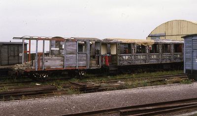 DIA20225 Tramstel op het terrein van het RTM-museum; ca. 1983