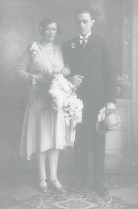 DIA36364 Huwelijk van Wouter Videler (6 maart 1930) en Jannetje Moree; ca. 1955