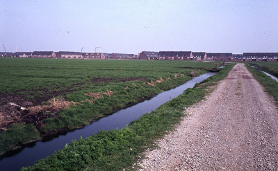 DIA39305 De Lageweg, gezien richting Spijkenisse; ca. 1985