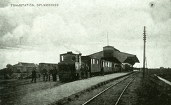 DIA40087 Tramstation van Spijkenisse; ca. 1920