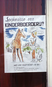 DIA40317 Oproep voor steun voor de nieuwe kinderboerderij De Trotse Pauw; 2 september 1972