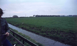 DIA42231 De polder rond Spijkenisse, gezien vanaf de Taurusstraat; ca. 1975
