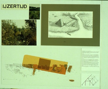DIA44145 Tentoonstelling 10.000 jaar wonen in het Maasmondgebied: Boerderij uit de ijzertijd in Spijkenisse; Juni 1980