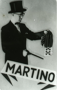 DIA_PB0124 Reclame voor goochelaar Martino; ca. 1925