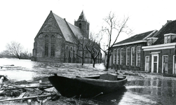 AB_WATERSNOODRAMP_033 De kerk, raadhuis en school in het water; 1 februari 1953