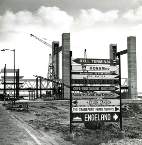 BR_BRUGGEN_CALANDBRUG_003 De Calandbrug in aanbouw; 9 juni 1968