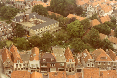 BR_KOOPMANSTRAAT_041 Panorama vanaf de Catharijnekerk. Op de voorgrond de Langestraat; Augustus 1977