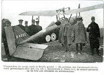 BR_MILITAIREN_016 De noodlanding van Owen Thamer, tweede luitenant bij het Royal Flying Corps uit Canada, geland in de ...