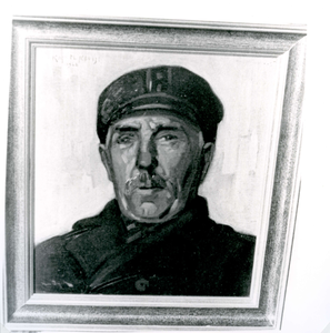 BR_PERS_KRUIT_002 Portretschilderij van de heer Kruit, schipper van de schelpenzuiger van de kalkfabriek