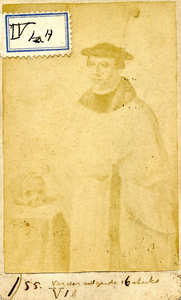 BR_PERS_MERULA_004 Fotografische repro van het schilderij van Angelus Merula in het weeshuis te Brielle; ca. 1890