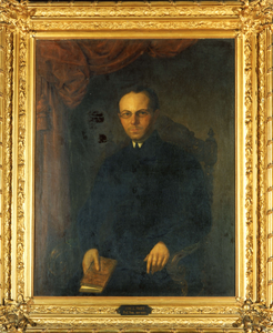 BR_PERS_SMIT_001 Geschilderd portret van Mgr. J.W.L. Smit, professor (1861-1887) aan het groot-seminarie te Warmond en ...