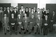 BR_SCHOLEN_LTS_030 Docenten van de Lagere Technische School, staand van links naar rechts, de heren Dominicus, A. de ...