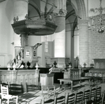 BR_STCATHARIJNE_INTERIEUR_038 Het interieur van de St. Catharijnekerk, met de preekstoel; 26 januari 1962