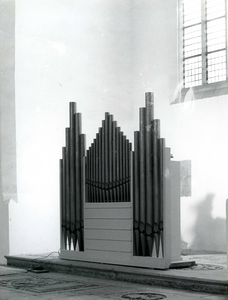 BR_STCATHARIJNE_ORGEL_007 Het tijdelijk orgel in de St. Catharijnekerk, gebruikt tijdens de heropening na de ...