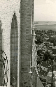 BR_STCATHARIJNE_RESTAU_428 De St. Catharijnekerk tijdens de restauratie van tussen 1955 en 1961. Het plaatsen van de ...