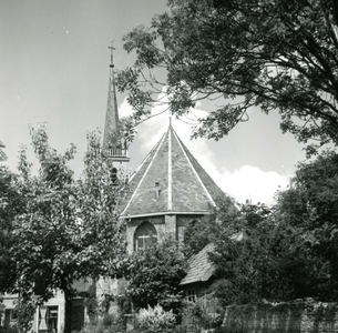 BR_VOORSTRAAT_539 De tuin achter de Jacobskerk; 13 juni 1961