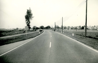 GV_GROENEKRUISWEG_04 De Groene Kruisweg, met op de achtergrond Geervliet met de kerk en molen; Juli 1968