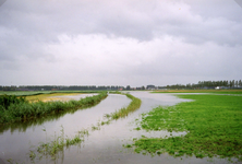 HK_WATEROVERLAST_012 Hoog water in de 's Landswetering tijdens de wateroverlast in september 1998; September 1998