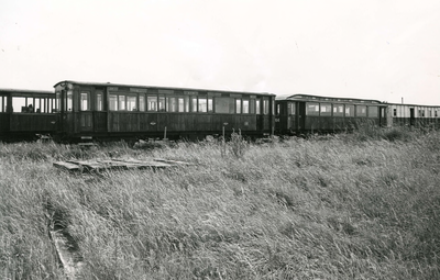 HE_TRAM_007 Wagons op het terrein van het trammuseum; Juli 1972