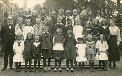 NH_KLASSENFOTO_008 Klassenfoto van de Christelijke Lagere School; ca. 1920