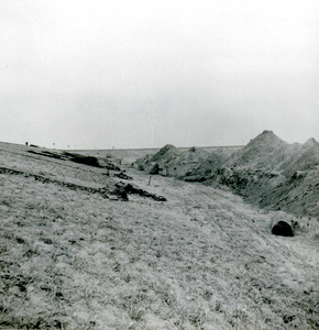 OV_BRIELSEMAASDAM_18 Werkzaamheden voor de aanleg van de Brielse Maasdam; ca. 1950