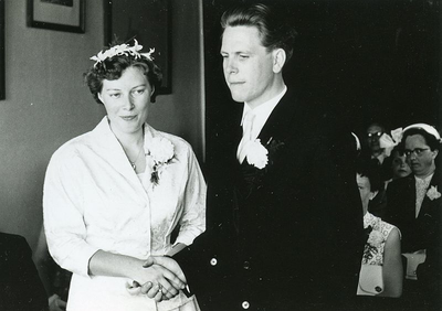 OH_MOLENWEG_04 Huwelijk van S.A. Mol en K.G. Rietdijk; 15 juni 1957