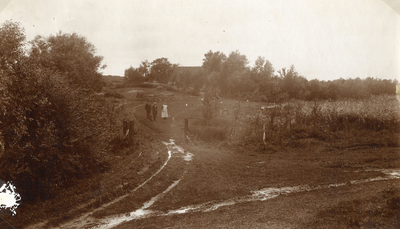 RO_DUINEN_25 Weg naar de woning van Jaap Looj, met links Lizeput of Ganzepoel; ca. 1920