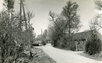 RO_DUINZOOM_06 De Duinzoom met rechts de boerderij van fam. Snoeij, met op de achtergrond Hotel De Dreef; 1955
