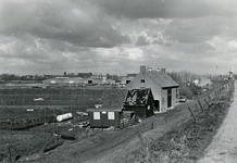 SP_LANGESCHENKELDIJK_012 Boerderij langs de Lange Schenkeldijk. Op de achtergrond het terrein van Baris; ca. 1963