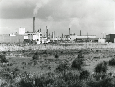 SP_WELPLAAT_025 Het fabrieksterrein van Esso op de voormalige Welplaat; 1980