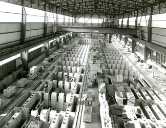 SP_WELPLAAT_029 De fabriek van de Aluchemie op de voormalige Welplaat is in aanbouw; 1967