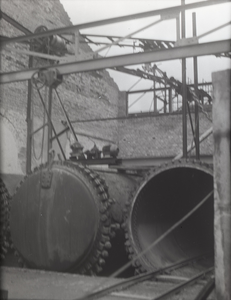 A1012 Verbouwingswerkzaamheden in de kalkfabriek; ca. 1950