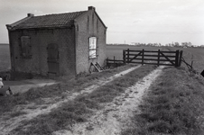 B1385 Het gebied rond de Bernisse voor de ontwikkeling tot recreatiegebied. Voormalig gemaal langs de Groene Kruisweg, ...