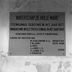 C2186 Gedenksteen van het gemaal van de polder Zwartewaal; ca. 1945