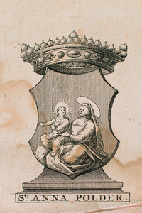 F0104 Het koperen wapenplaatje van St. Annapolder, 1743; 2003