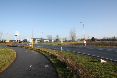 F0728 De omgeving rond de rotonde bij de kruising Groene Kruisweg, De Nolle en de Seggeweg; 6 januari 2008