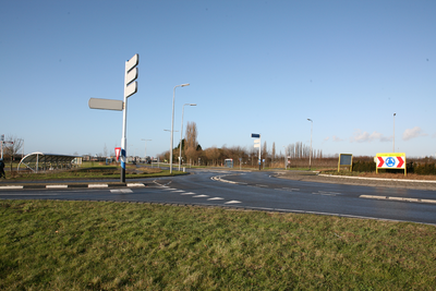 F0733 De omgeving rond de rotonde bij de kruising Groene Kruisweg, De Nolle en de Seggeweg; 6 januari 2008