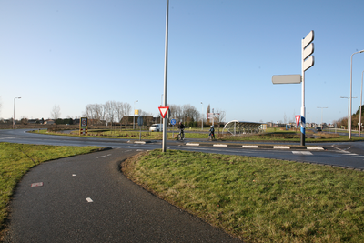 F0734 De omgeving rond de rotonde bij de kruising Groene Kruisweg, De Nolle en de Seggeweg; 6 januari 2008