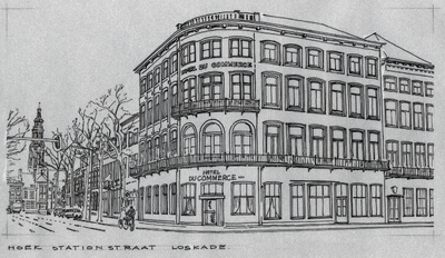 1030-65 Hotel Du Commerce aan de Stationsstraat/Loskade te Middelburg