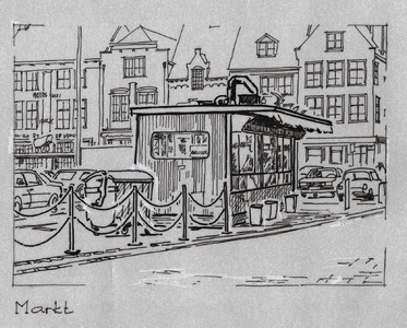 1030-72 Friettent op de Markt te Middelburg