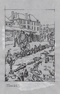 1030-76 Antiekmarkt op de Markt te Middelburg
