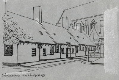 1030-83 Nieuwe Kerkgang met het Hofje te Middelburg