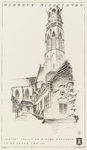 117-15 Herbouw Middelburg. Gezicht vanuit de Nieuwe Kerkgang op de Lange Jan. Gezicht vanuit de Nieuwe Kerkgang op de ...