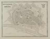 15-I Nieuwe plattegrond der stad Middelburg ... Plattegrond van de stad Middelburg met kanaal, spoorweg, riolen, wijken ...