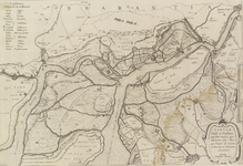 155 Tabula Castelli ad Sandflitam. Kaart van de aanslag van Spinola op Zuid-Beveland vanuit de schans te Zandvliet op ...