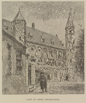 176 Part of Abbey, Middelburg. Gezicht op een deel van de gebouwen aan het Abdijplein te Middelburg, met op de ...